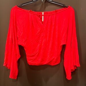 Free People Women’s Blouse, Red, size XS